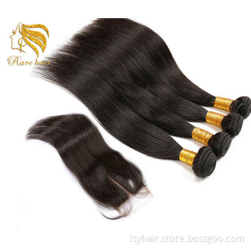 Human Hair Weave Bundles Wholesale 100% Virgin Brazilian Remy Hair Hair WEAVING Silky Straight Wave Machine Double Weft >=25%